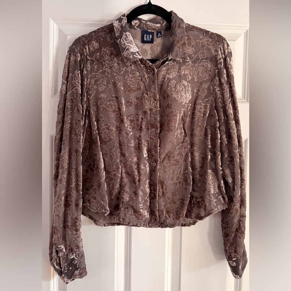 GAP Women's Brown Floral Top